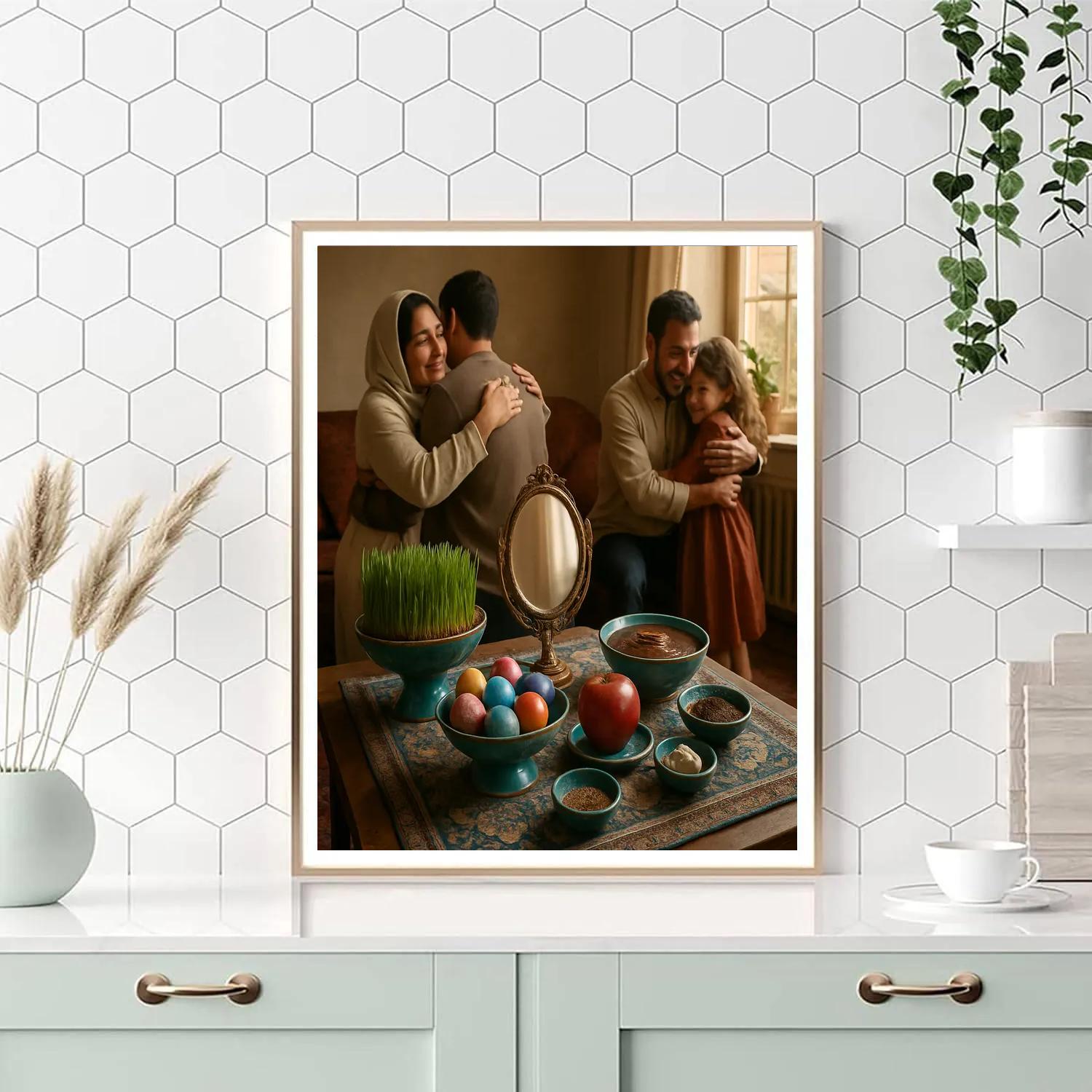 Nowruz Haft Seen Table In Family Home painting number kit