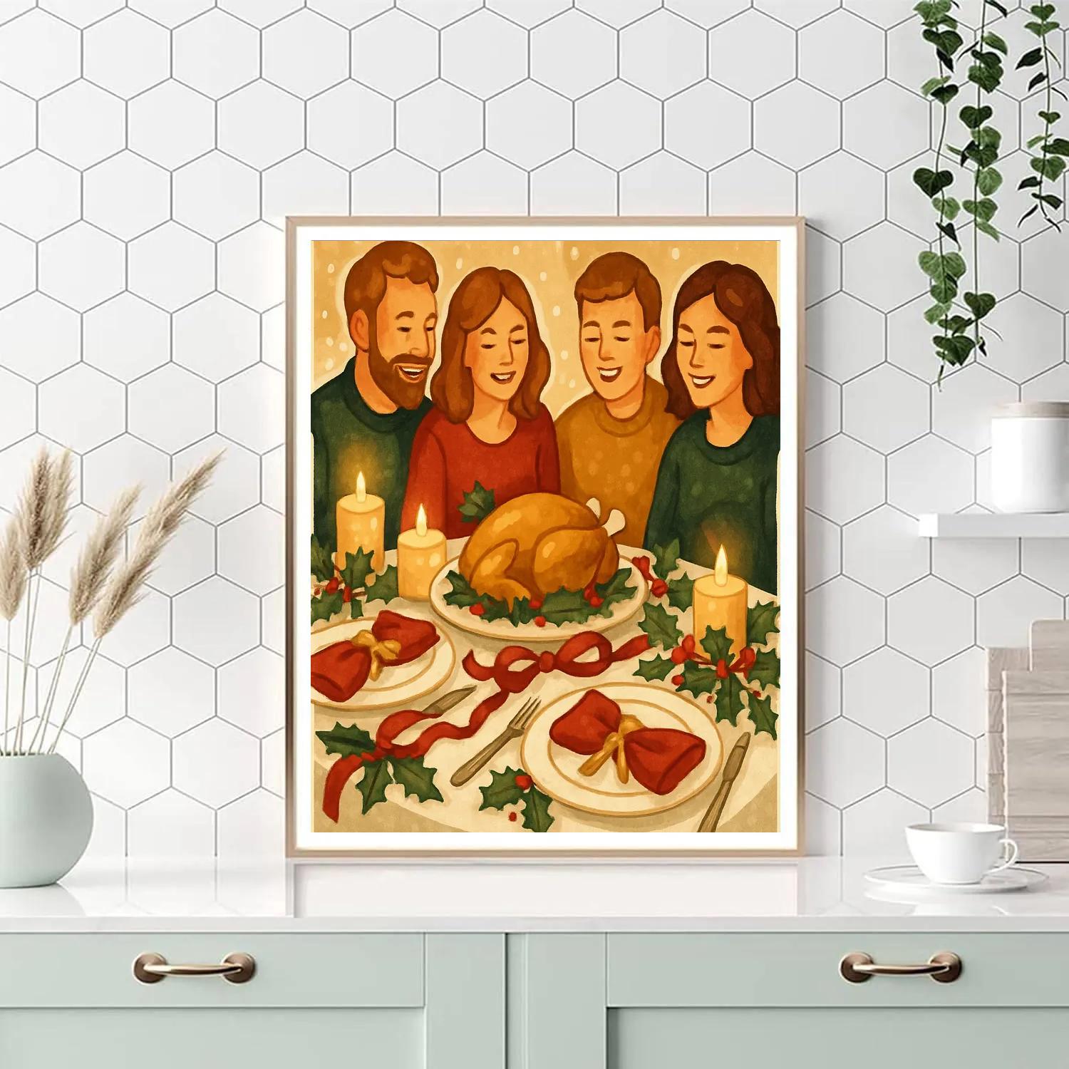 Festive Feast Tableaux paint by numbers