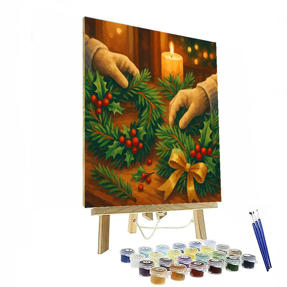 Wreath Crafting Joy paint by color