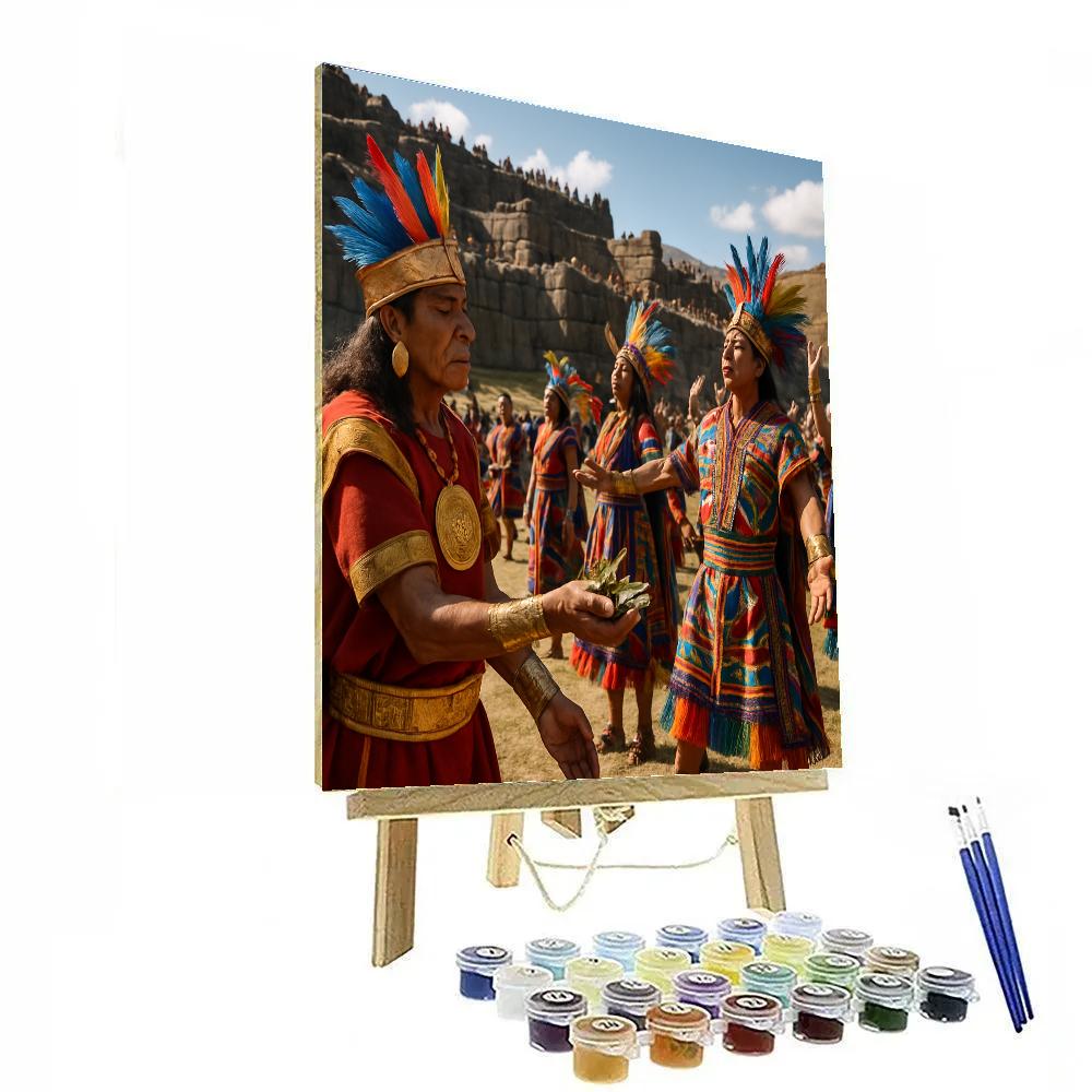 Inti Raymi Sun Celebration On Sacsayhuaman Hill paint by number