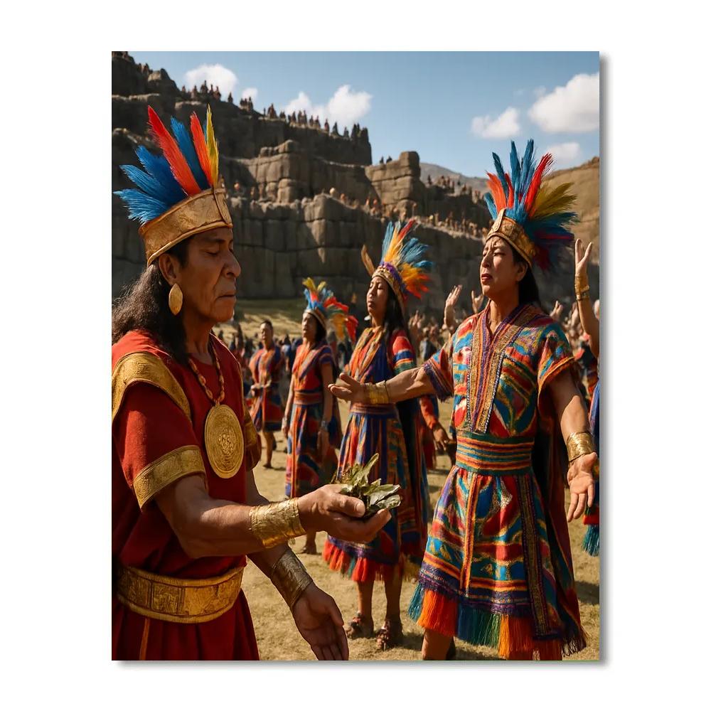 Inti Raymi Sun Celebration On Sacsayhuaman Hill paint by number