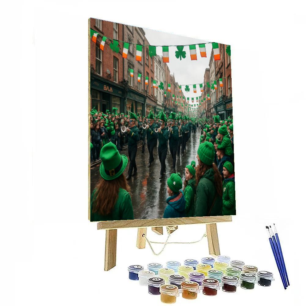 St Patrick Parade Through Dublin Streets Numbered painting kits