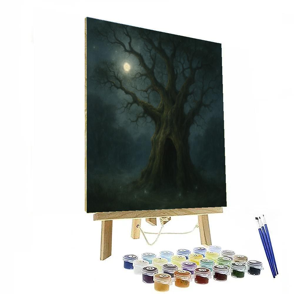 Old Hollow Tree Guardian paint by numbers