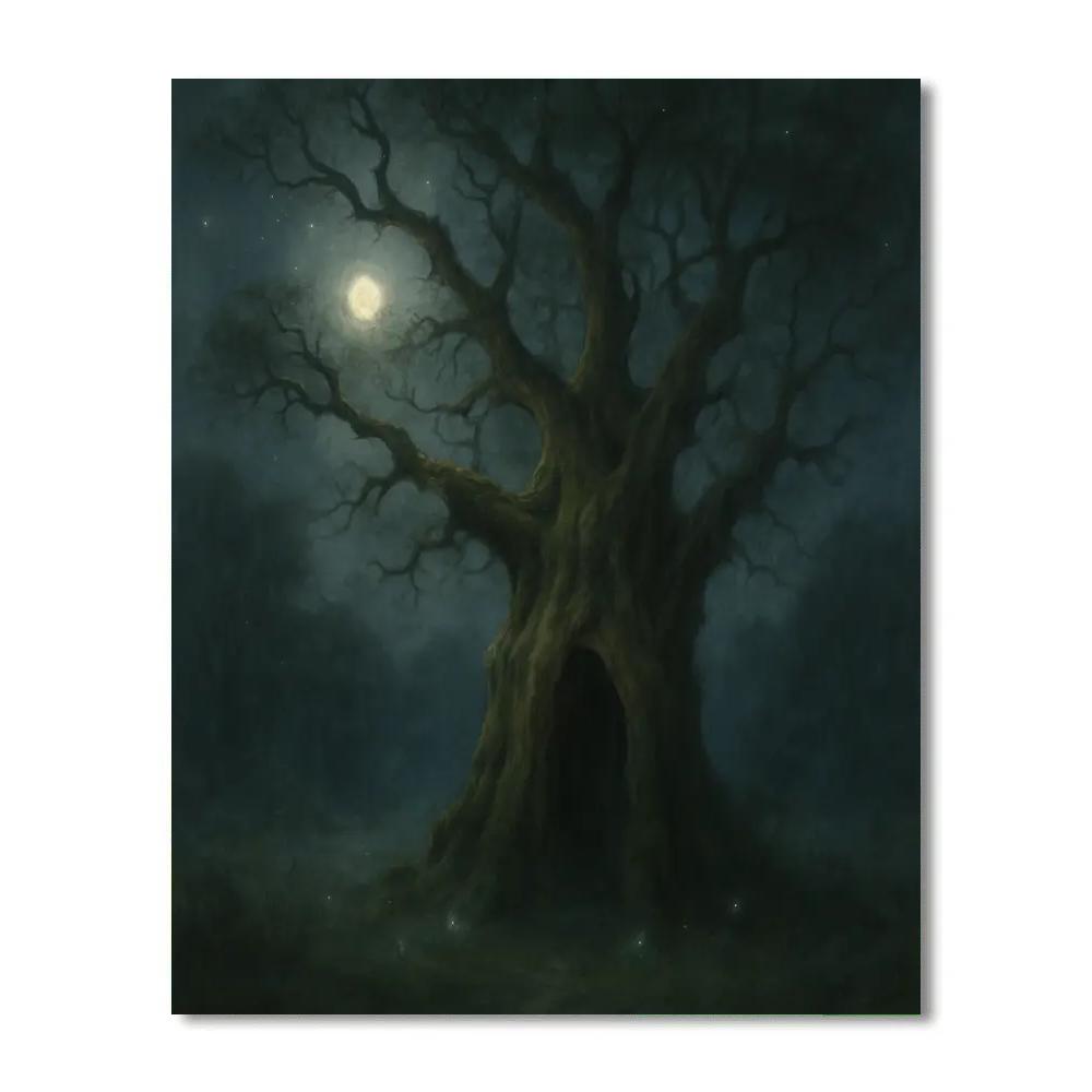 Old Hollow Tree Guardian paint by numbers