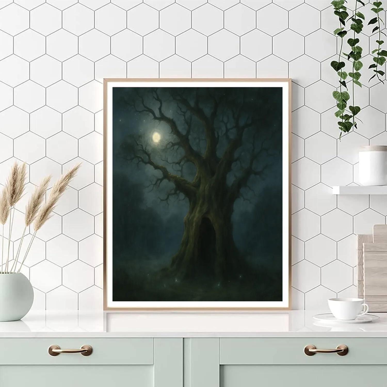 Old Hollow Tree Guardian paint by numbers