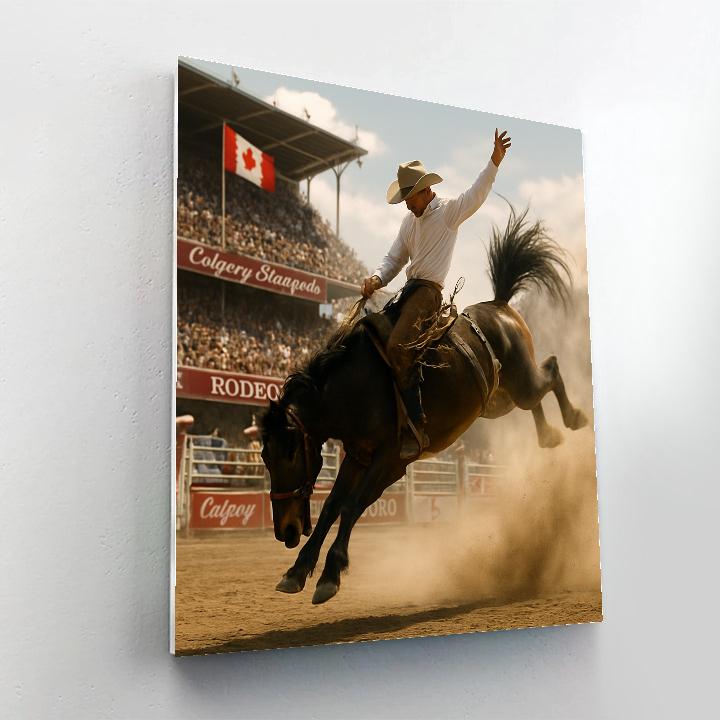 Calgary Stampede Rodeo Action Shot paint by numbers