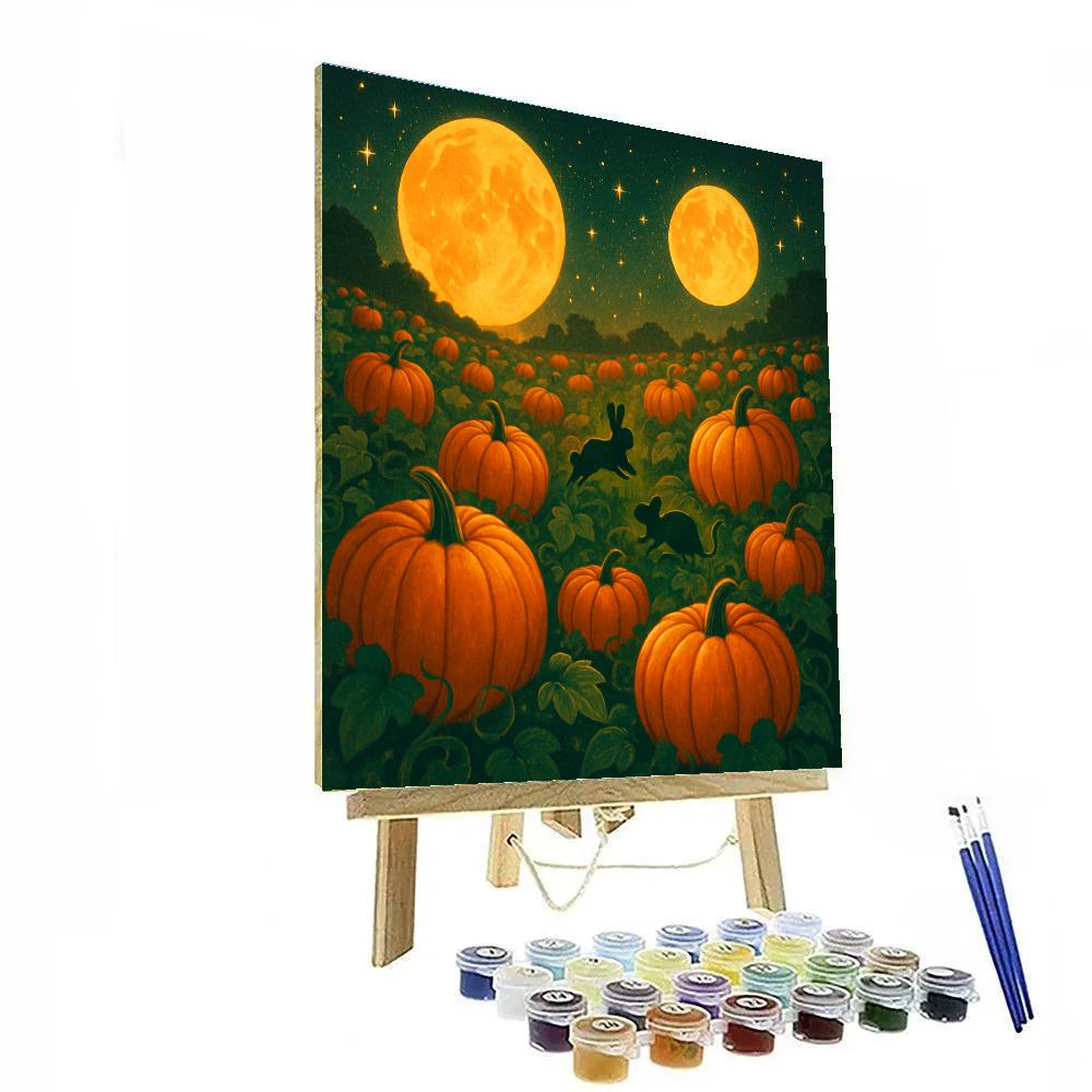 Midnight Pumpkin Secrets Paint by numbers art