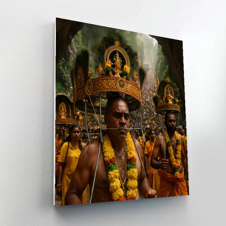 Thaipusam Kavadi Pilgrimage In Batu Caves painting number kit