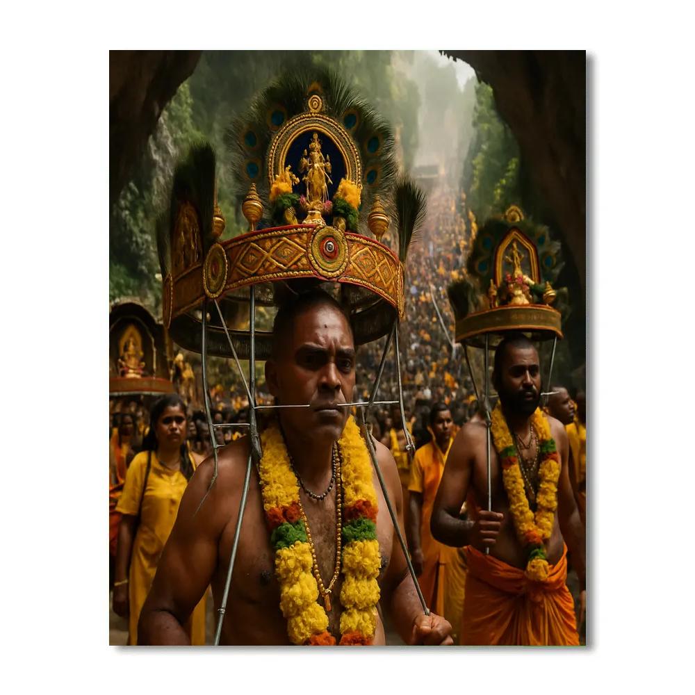 Thaipusam Kavadi Pilgrimage In Batu Caves painting number kit