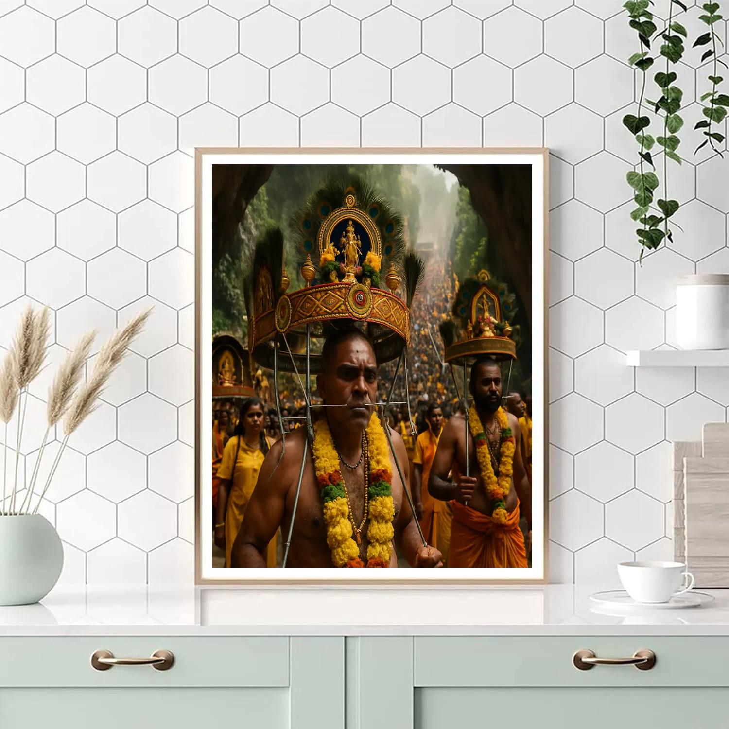 Thaipusam Kavadi Pilgrimage In Batu Caves painting number kit