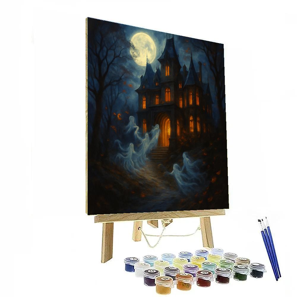 Haunting Evening At The Manor painting number kit