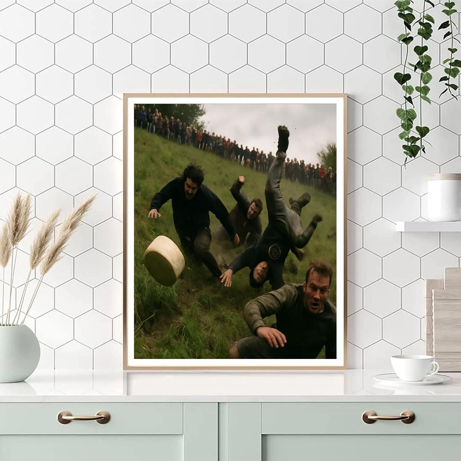 Cooper Hill Cheese Rolling Action Moment paint by numbers
