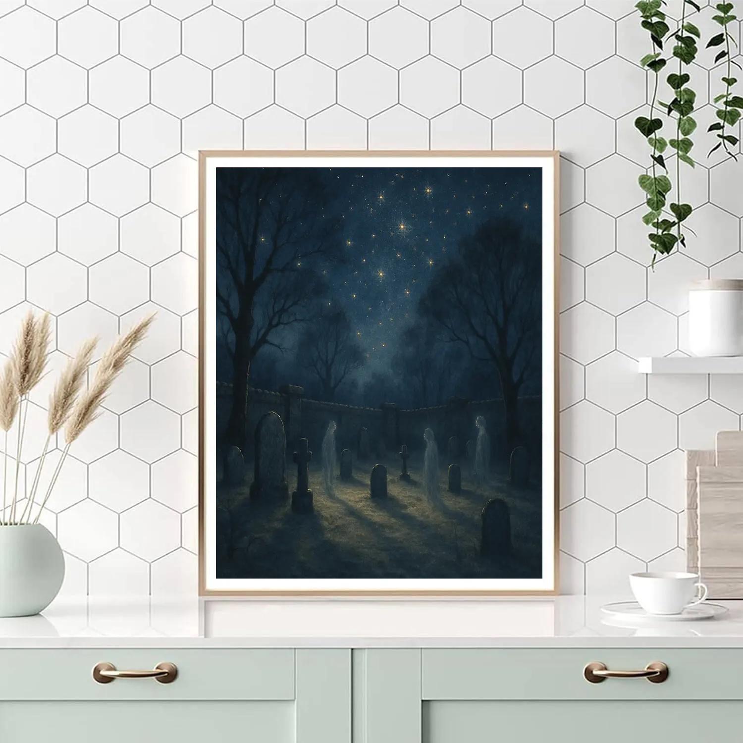Hallowed Ground Under Starry Skies painting number kit