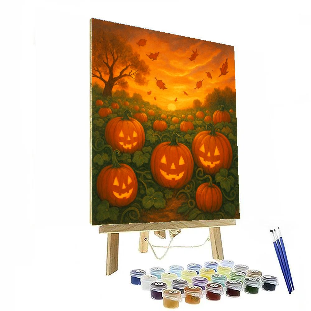 Charmed Evening Pumpkin Grove Painting by numbers kit