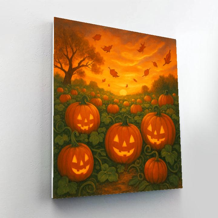 Charmed Evening Pumpkin Grove Painting by numbers kit
