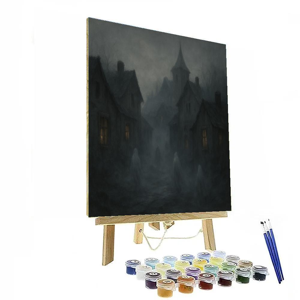 Haunted Echoes In The Fog Paint by numbers art