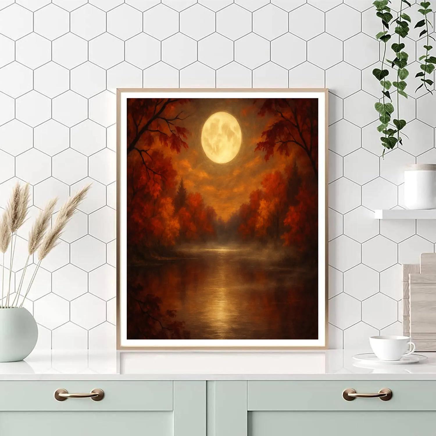 Mystical Autumn Reflections Painting by numbers kit
