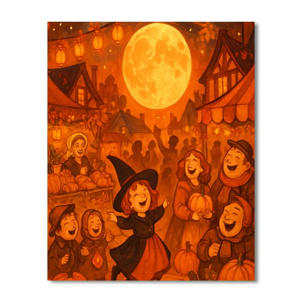 Enchanting Harvest Moon Festival paint by numbers