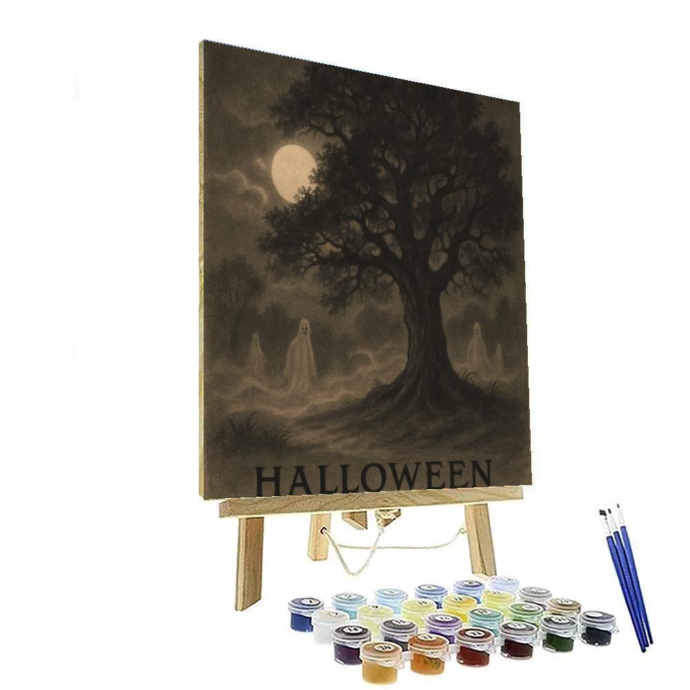 Autumn Fog Over Creaking Oaks Paint by numbers art