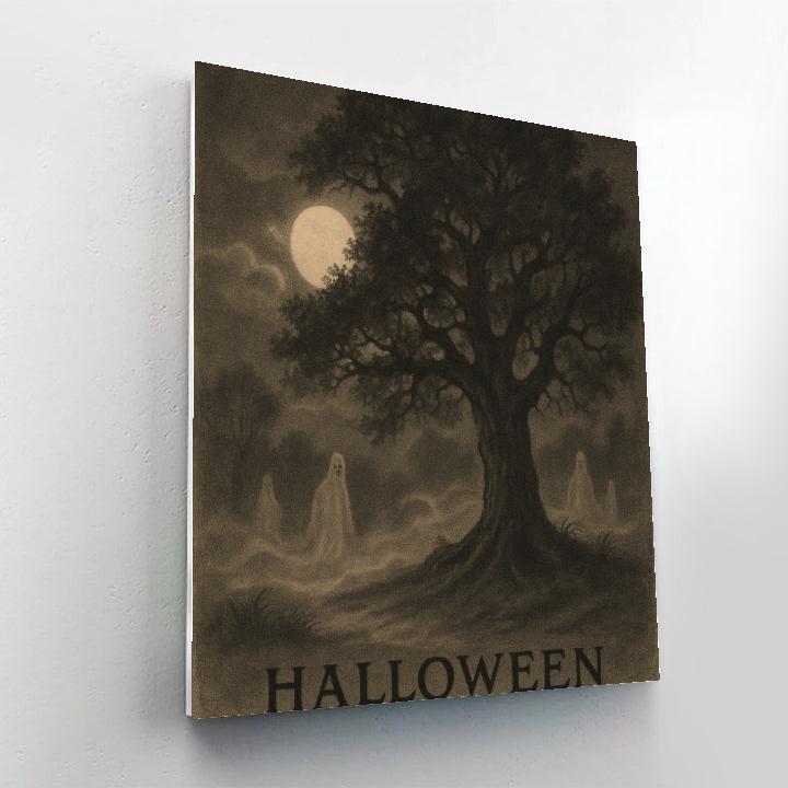 Autumn Fog Over Creaking Oaks Paint by numbers art