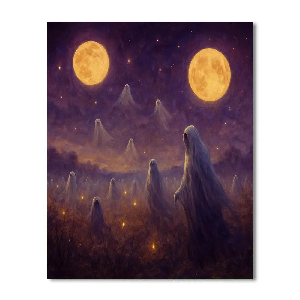 Restless Souls Of The Harvest Moon DIY paint by numbers