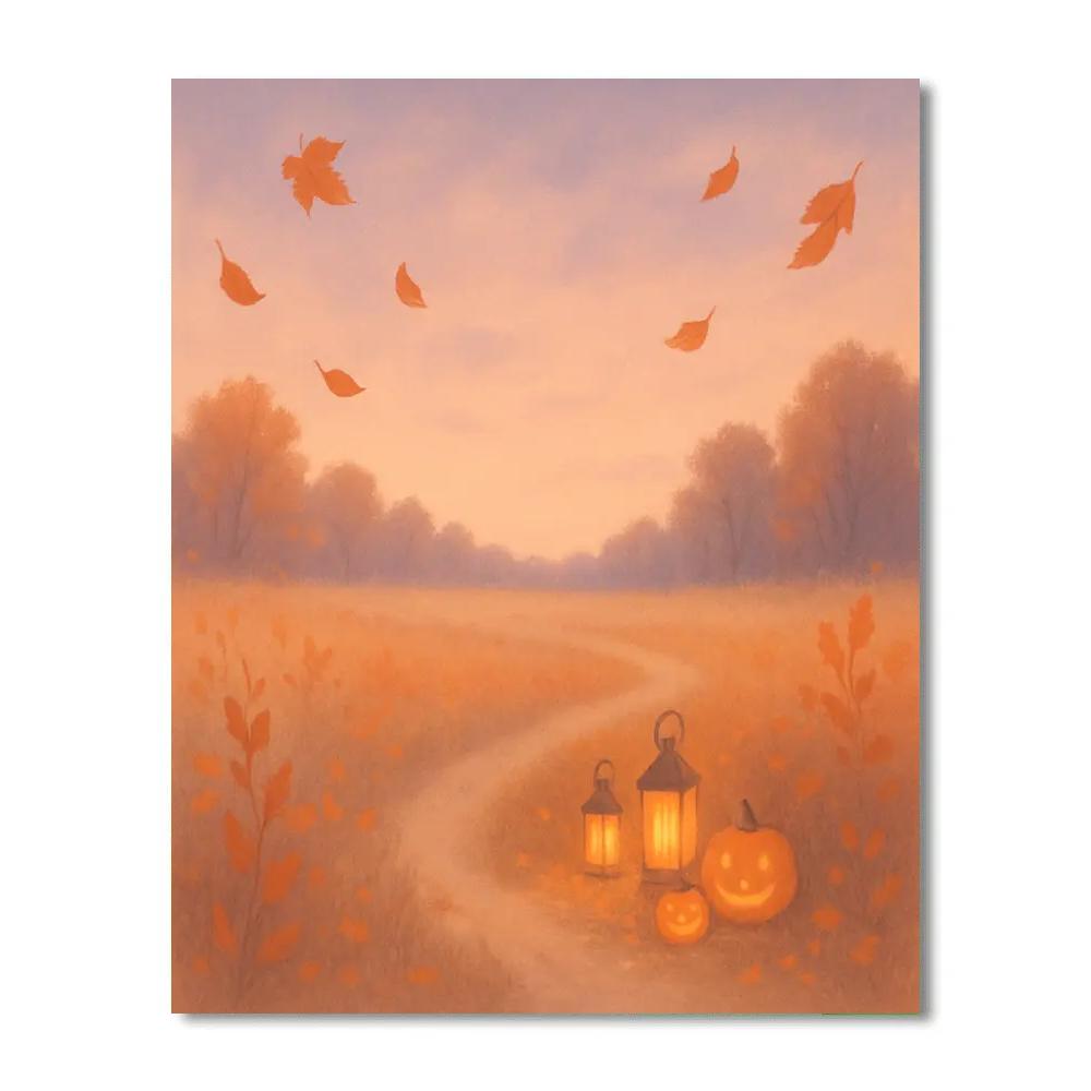 Serene Fields Of Autumn’s Embrace painting number kit