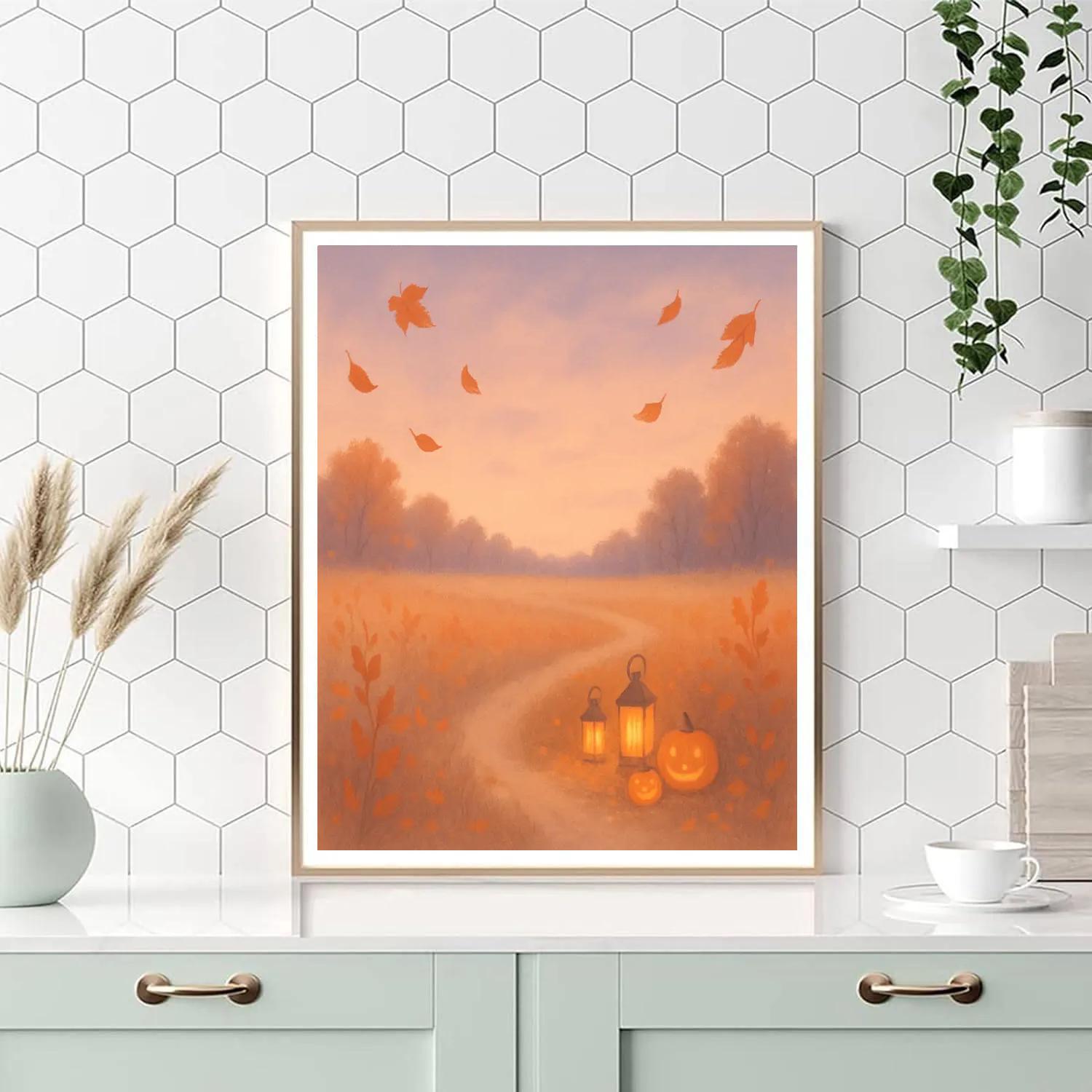 Serene Fields Of Autumn’s Embrace painting number kit