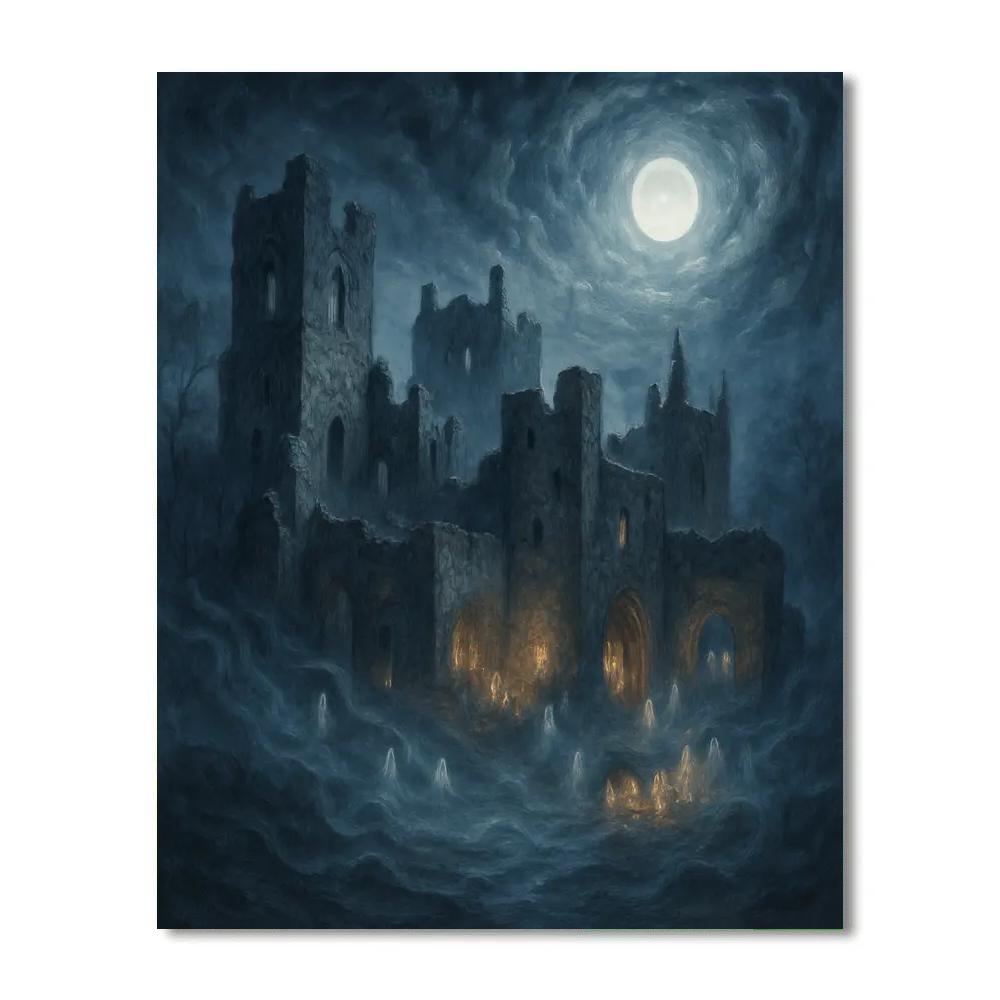 Ghostly Gatherings In The Ruins Numbered painting kits
