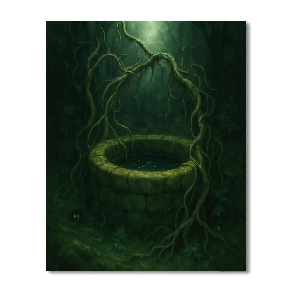 Secret Well In The Mysterious Forest Numbered painting kits