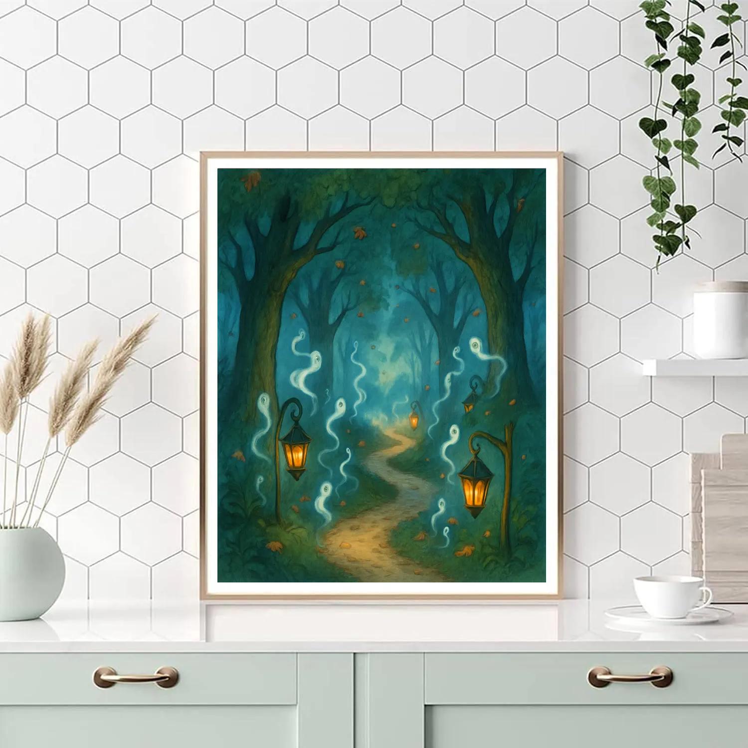 Mystical Lantern Path paint by number