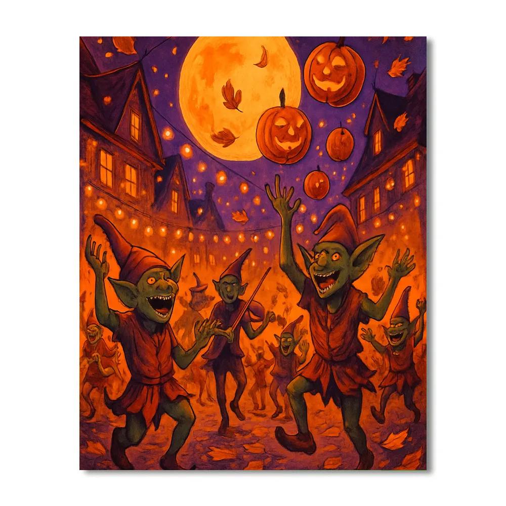 Goblin Harvest Parade Paint by numbers art