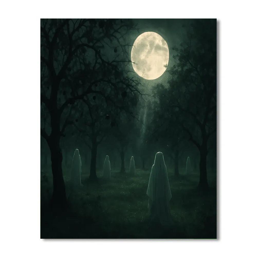 Haunted Orchard Of Spirits Paint by numbers kits
