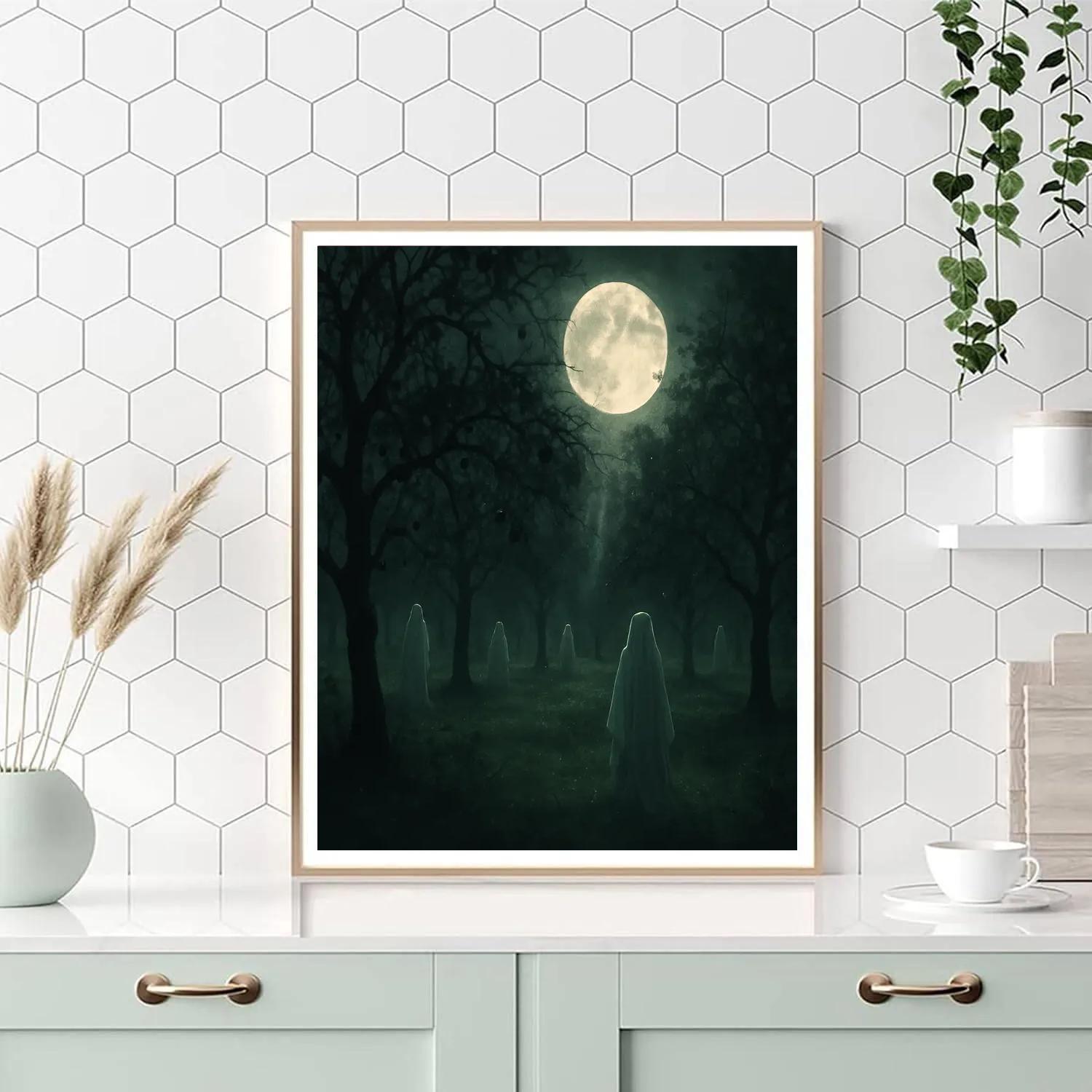 Haunted Orchard Of Spirits Paint by numbers kits