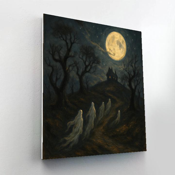 Spirits On The Haunted Hill Painting by numbers kit