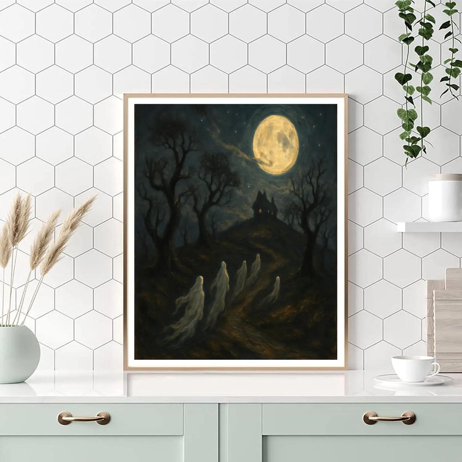 Spirits On The Haunted Hill Painting by numbers kit