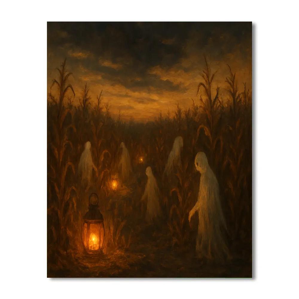 Twilight Spirits In The Cornfield paint by numbers