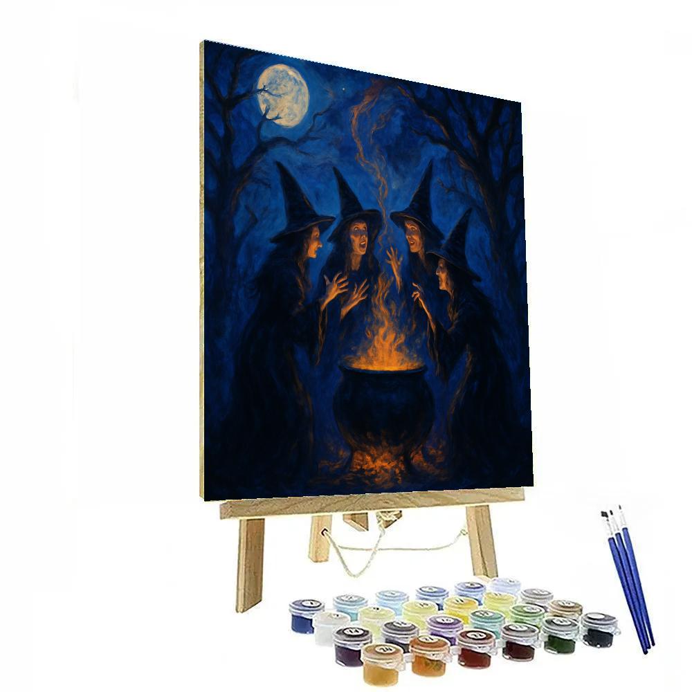Witches’ Covent At Midnight Painting by numbers kit