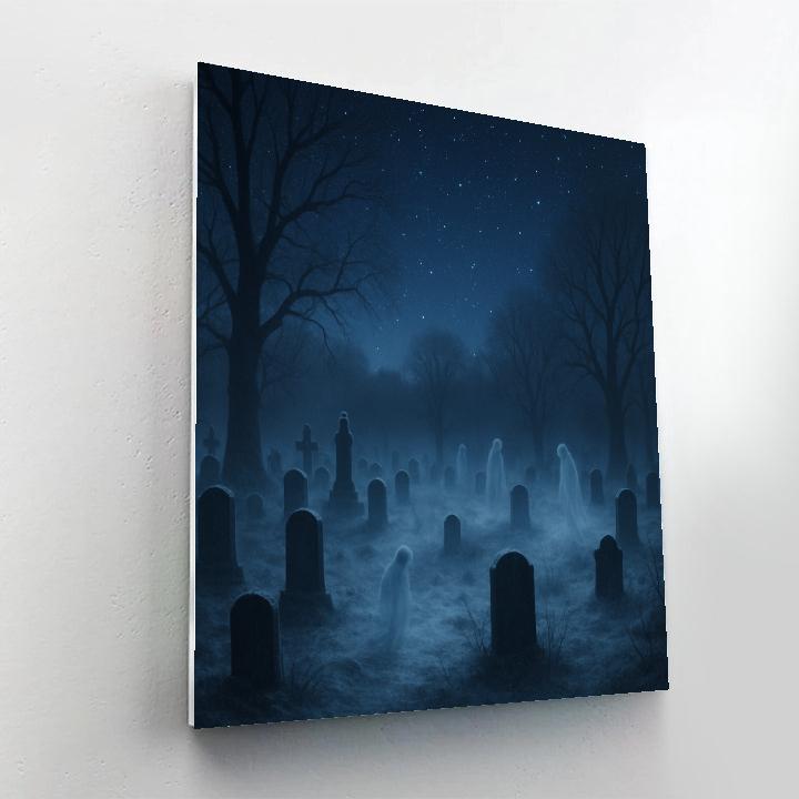Frosted Night At The Graveyard Numbered painting kits