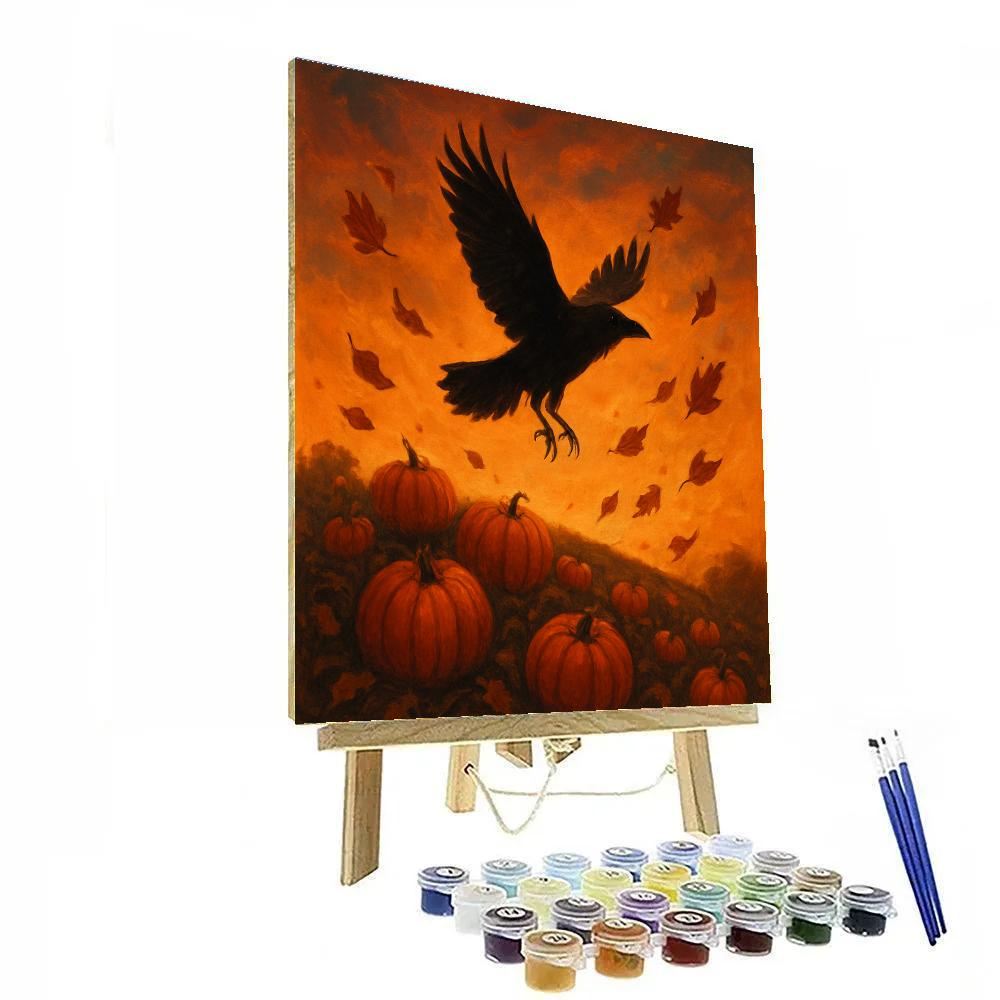 Raven’s Flight Over Pumpkin Hill Paint by numbers kits
