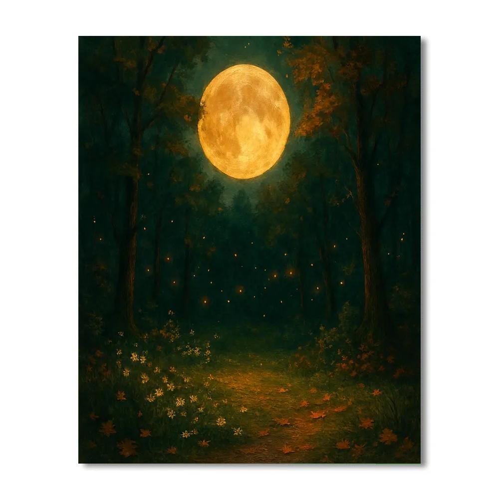 Harvest Moon Glow In The Forest paint by color