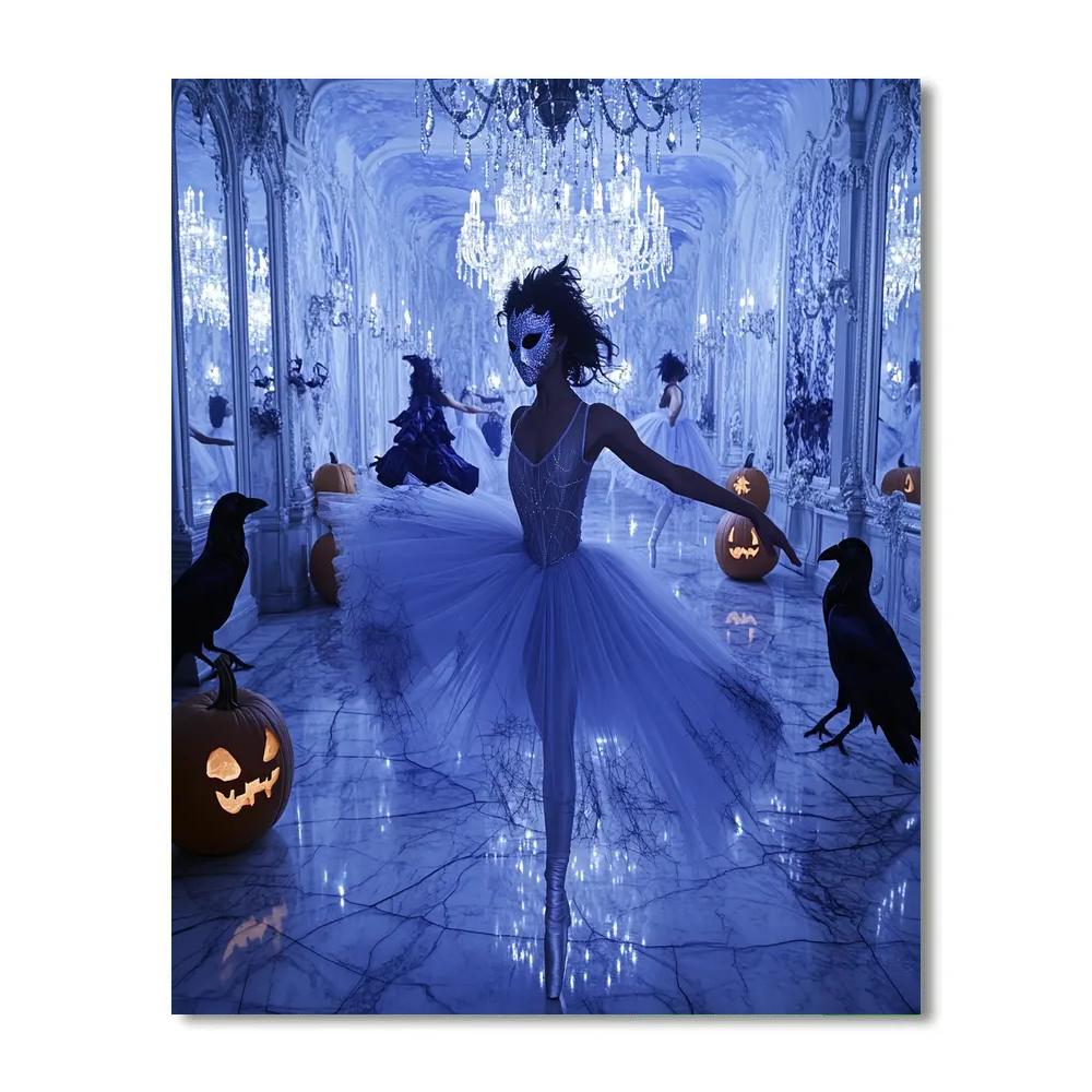 Midnight Masquerade With Spooky Ballroom Number painting