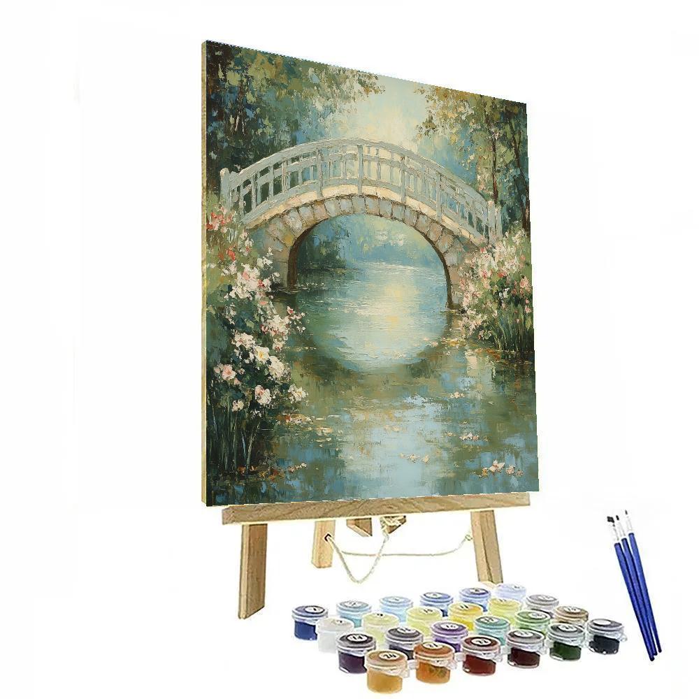 Monet Inspired Garden Bridge painting number kit