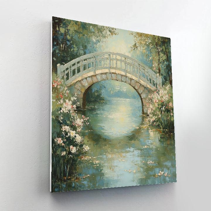 Monet Inspired Garden Bridge painting number kit