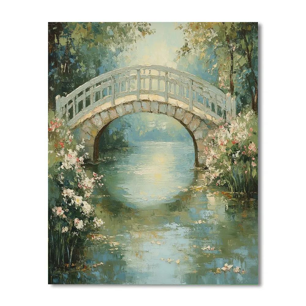 Monet Inspired Garden Bridge painting number kit