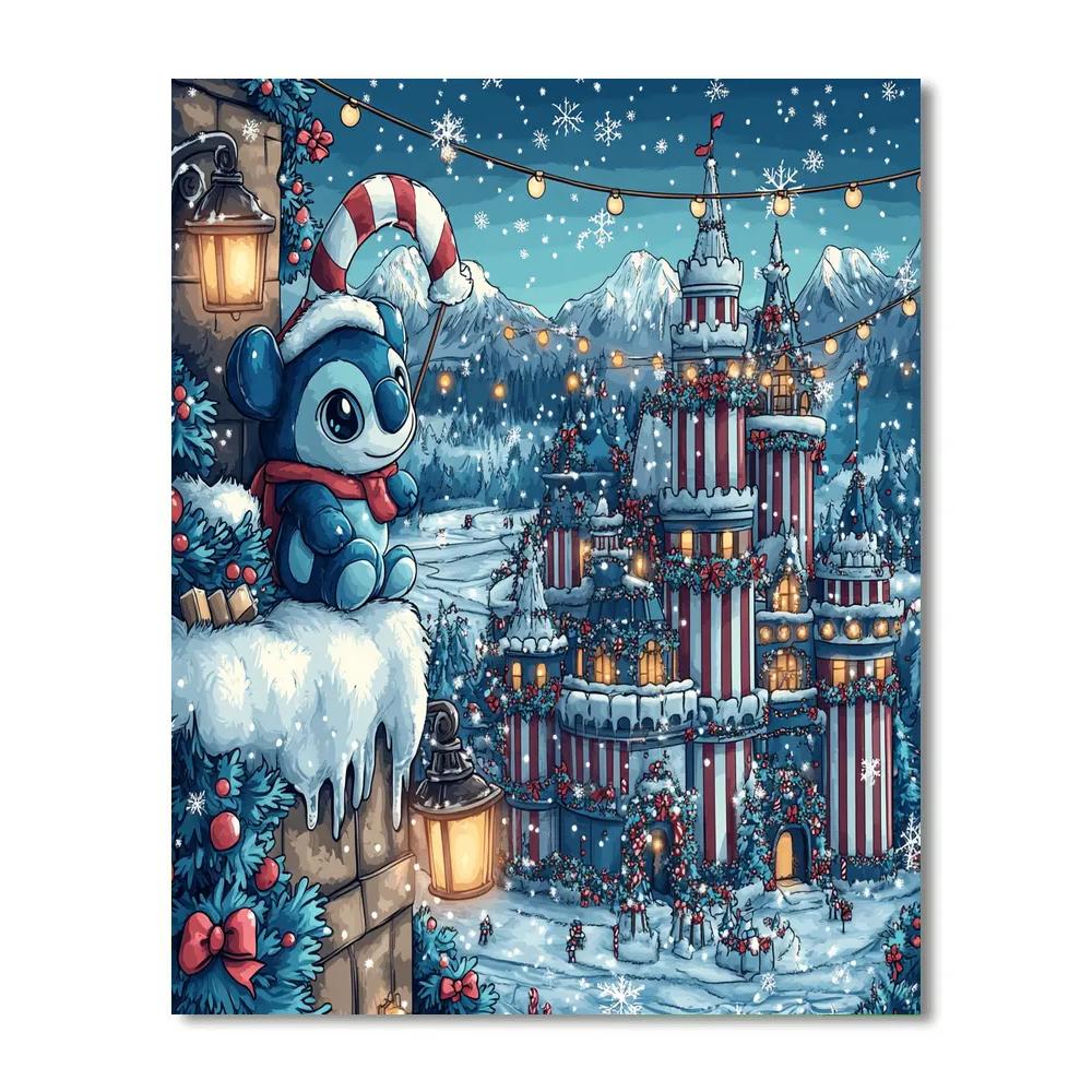 Castle Under Starry Stitch paint by color