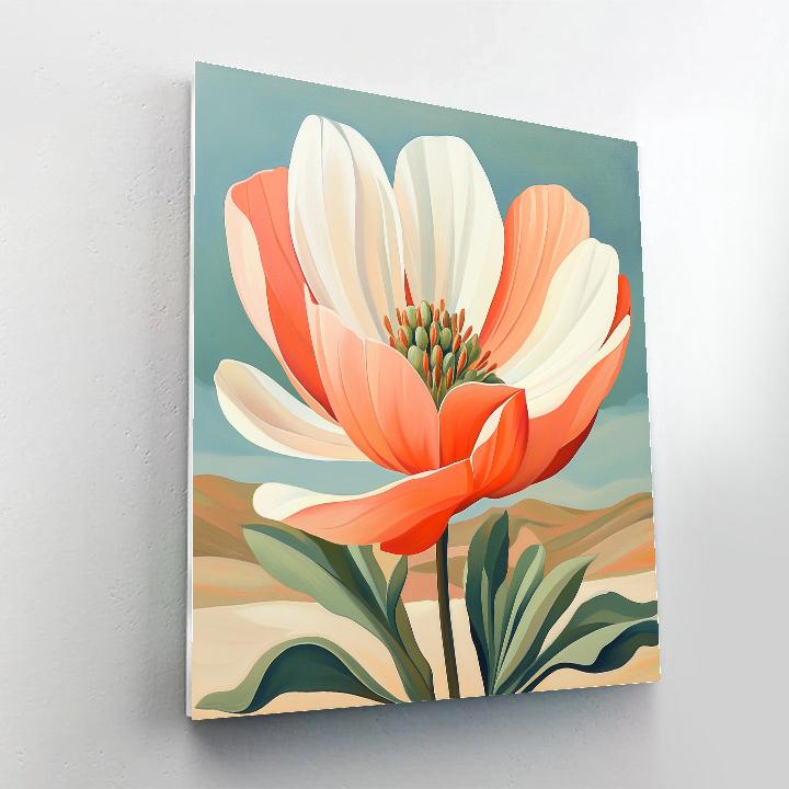 Georgia OKeeffe Inspired Desert Flowers paint by color