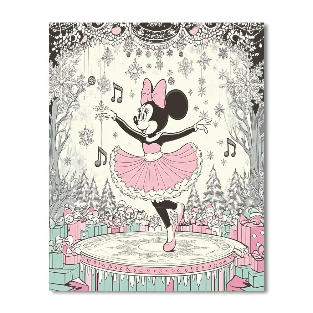 Snowflake Ballet Minnie Numbered painting kits
