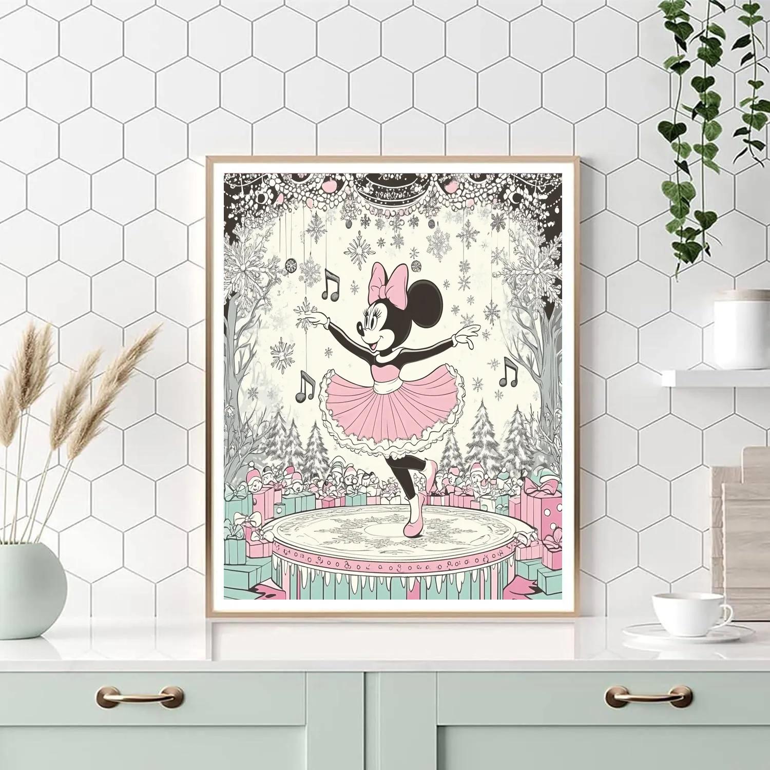 Snowflake Ballet Minnie Numbered painting kits
