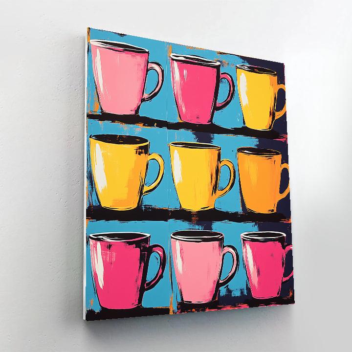 Warhol Inspired Iconic Coffee Cup DIY paint by numbers