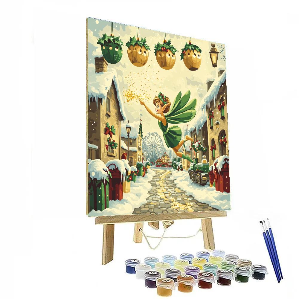 Tinker Bell Holiday Lanterns Number painting